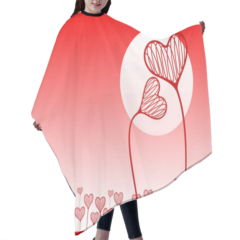 Personality  Hearts Hair Cutting Cape