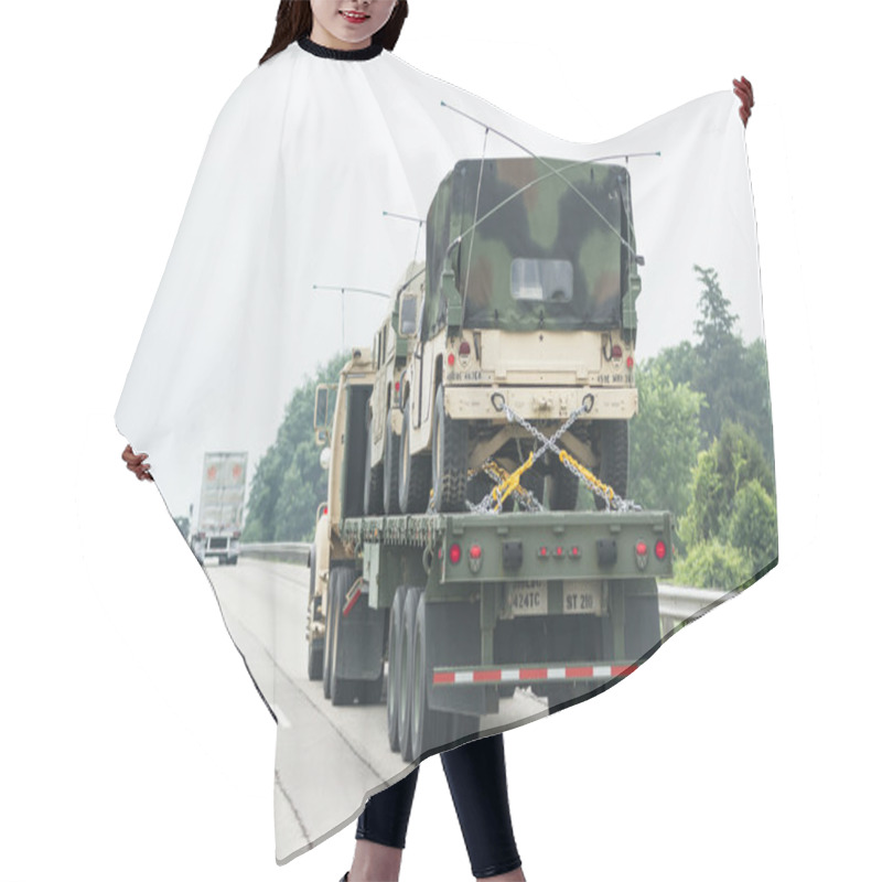 Personality  Military Vehicles On The Road  Hair Cutting Cape