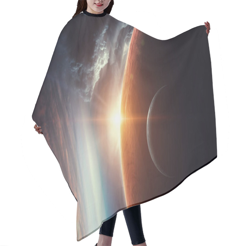 Personality  Abstract Planets And Space Background Hair Cutting Cape