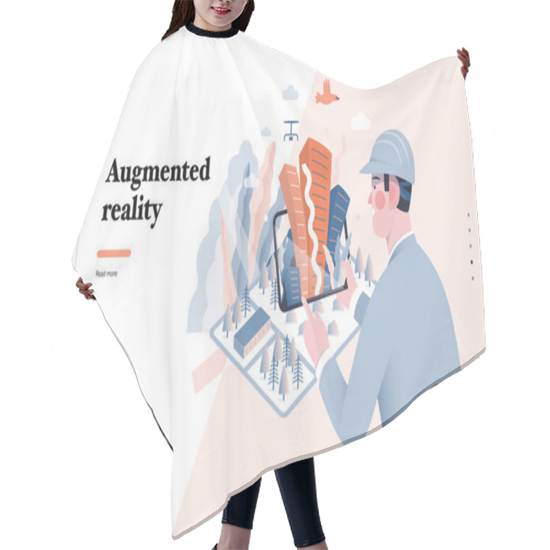 Personality  Technology Topic Illustration Hair Cutting Cape