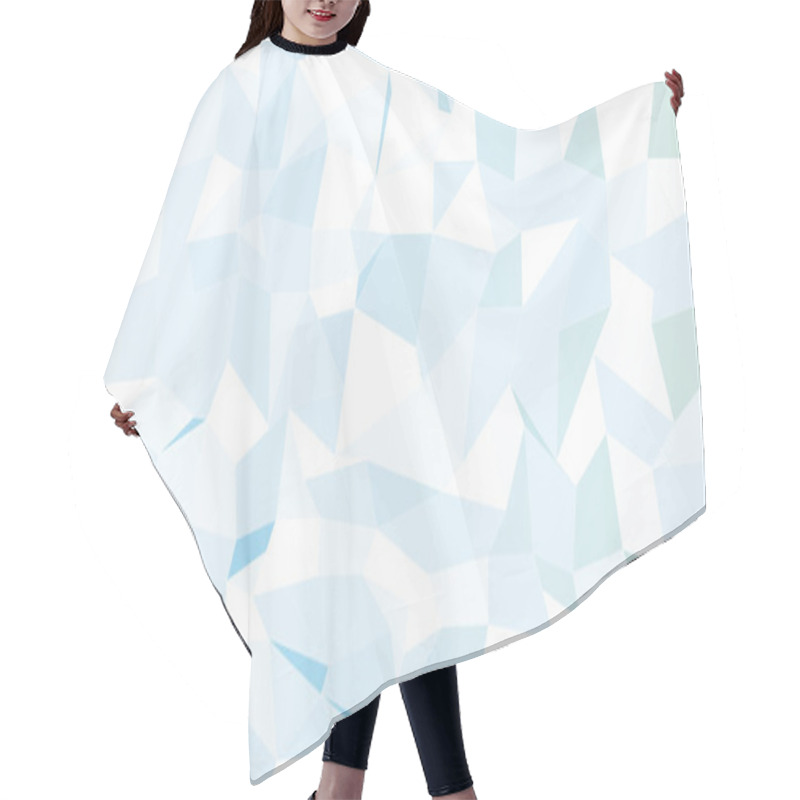 Personality  Abstract Blue Low Poly Pattern Background Hair Cutting Cape