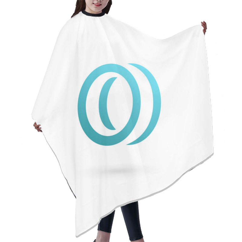 Personality  Letter O Number 0 Logo Icon Design Template Elements Hair Cutting Cape