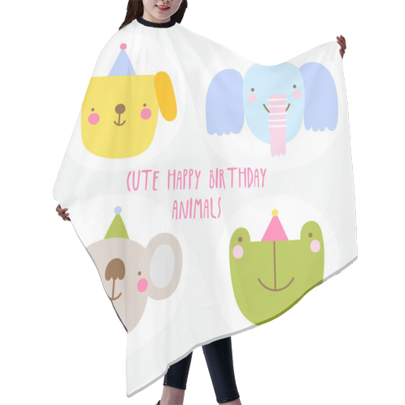 Personality  Cute Birthday Animals Hair Cutting Cape