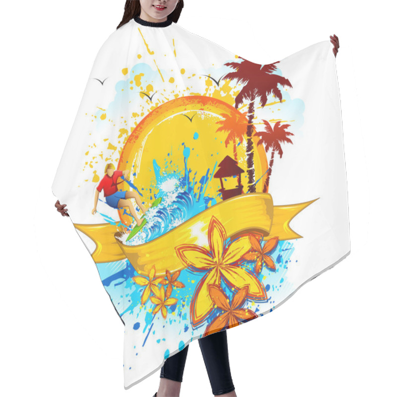 Personality  Grungy Beach Hair Cutting Cape