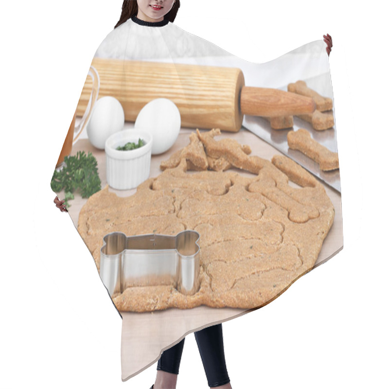 Personality  Making Homemade Pumpkin Dog Biscuits Hair Cutting Cape