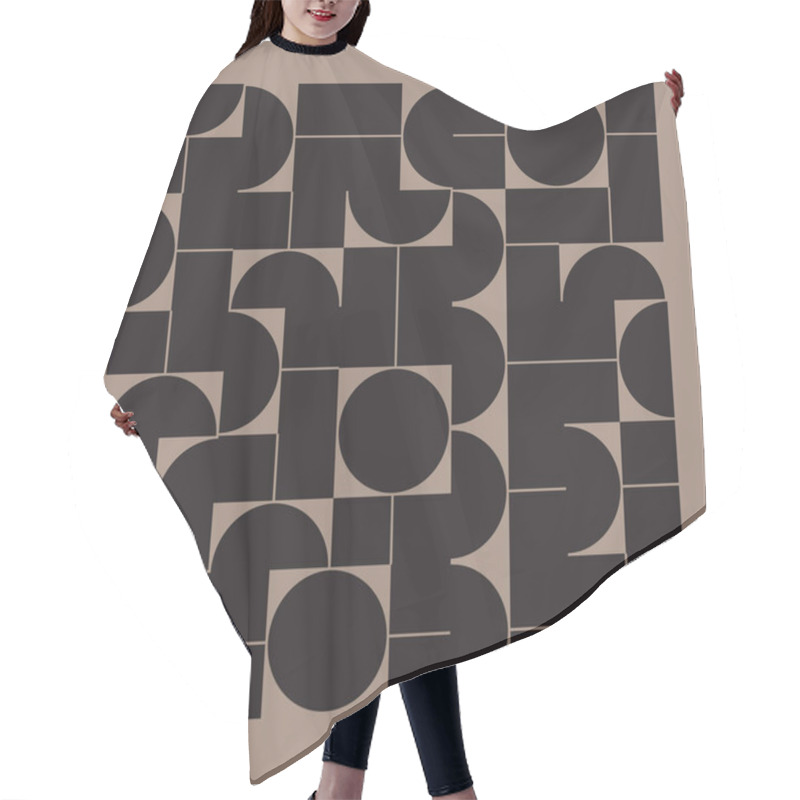 Personality  Modern Geometric Abstract Pattern Design With Simple Geometrical Shapes And Basic Colorful Forms. Great For Use In Poster Arts, Web Design, Branding Presentation, Album Print, Fashion Texture And Etc. Hair Cutting Cape