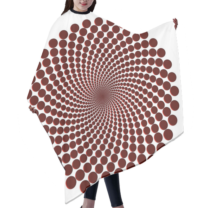 Personality  Abstract Dotty Symmetrical Pattern Over White Hair Cutting Cape