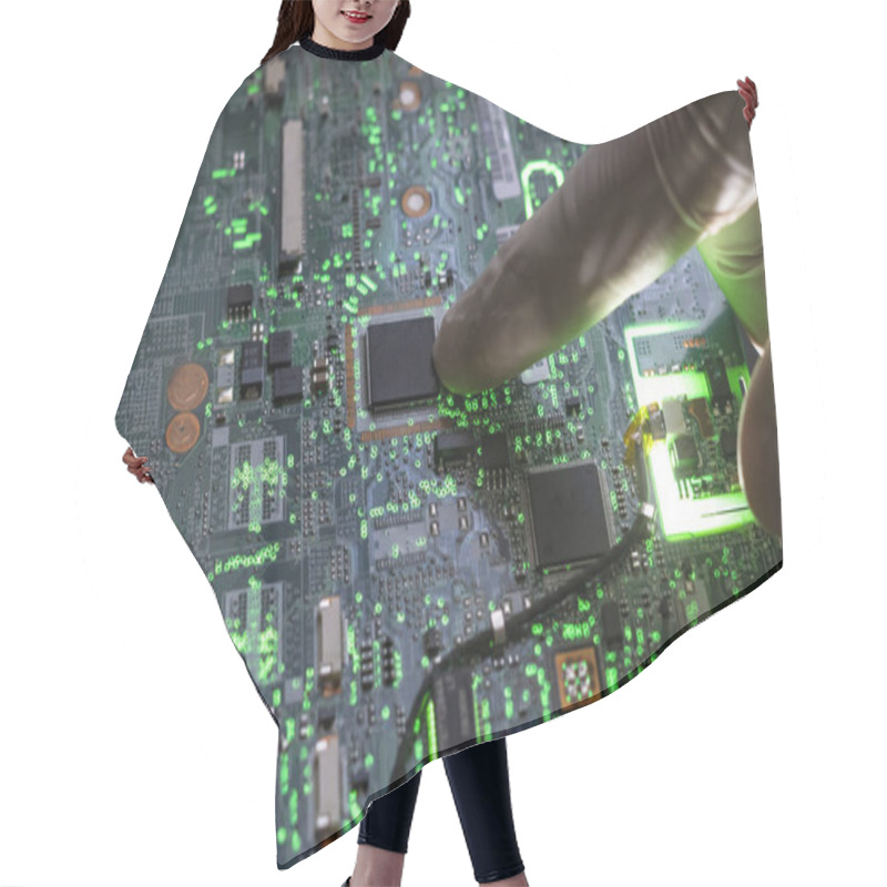 Personality  Close Up Beautiful Nano Electronic Technology Board  F Hair Cutting Cape