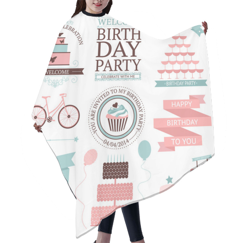 Personality  Birthday Celebration Icons Hair Cutting Cape