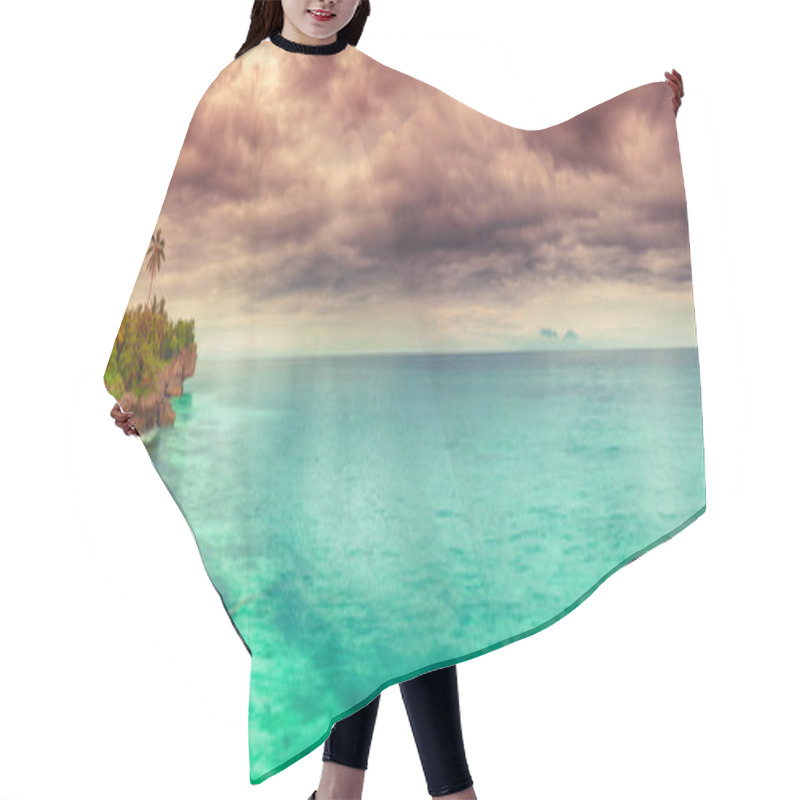 Personality  Sunset Panorama Hair Cutting Cape