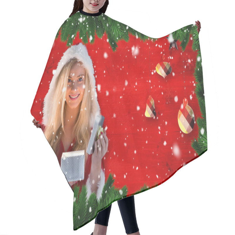 Personality  Sexy Santa Girl Opening Gift Hair Cutting Cape