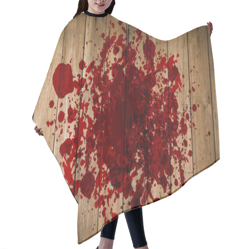 Personality  Grunge Of Blood On Wood Floor Hair Cutting Cape