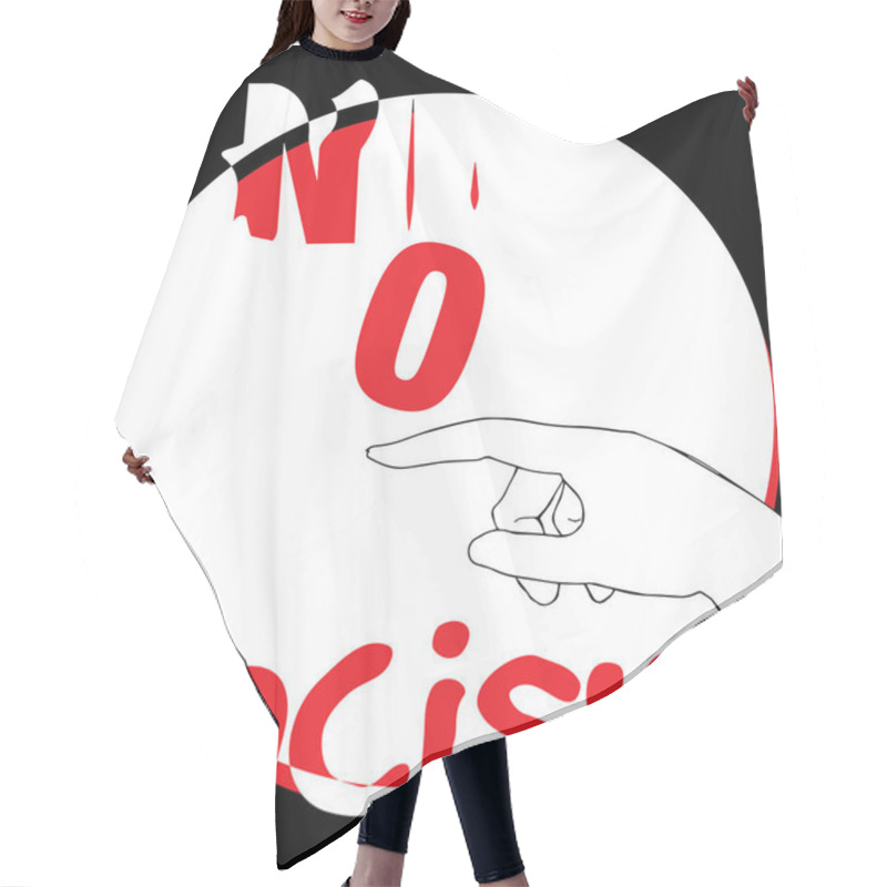 Personality  No Racism Concept Design Hair Cutting Cape