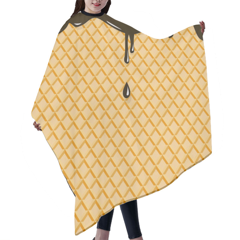 Personality  Waffle Pattern With Chocolate Hair Cutting Cape