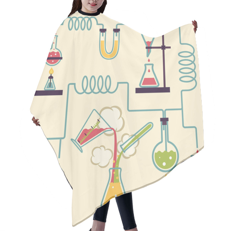 Personality  Chemistry Laboratory Infographic Hair Cutting Cape