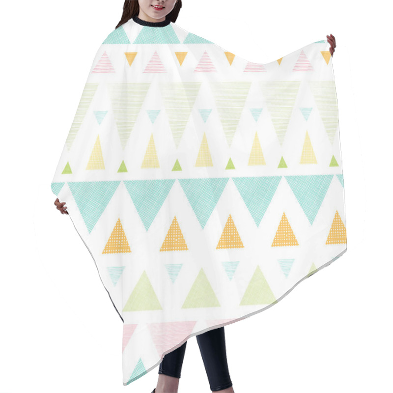 Personality  Abstract Ikat Triangles Stripes Seamless Pattern Background Hair Cutting Cape