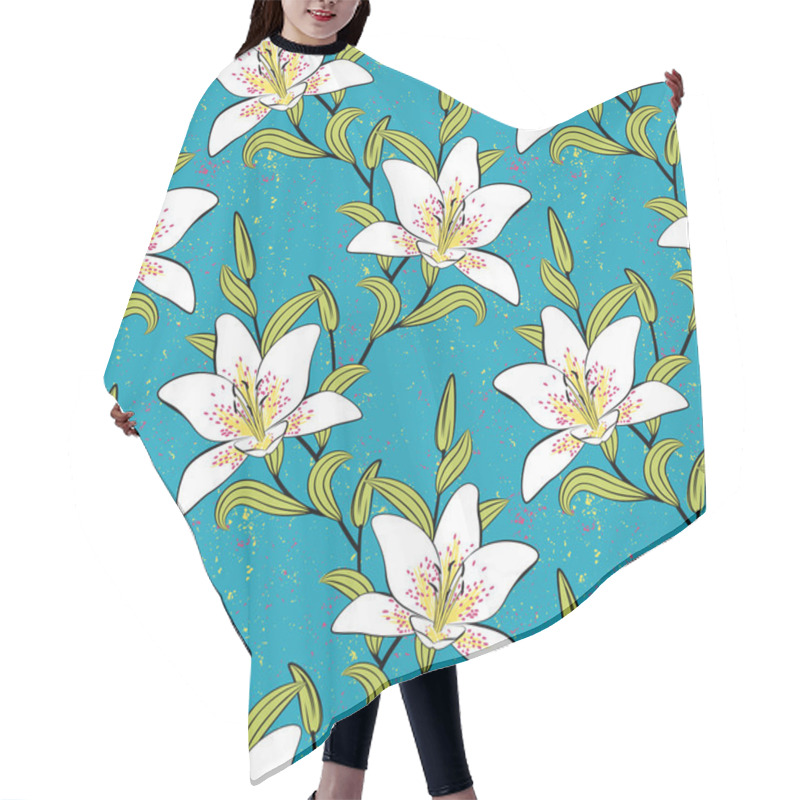 Personality  White Lilies, Romantic, Summer Pattern Hair Cutting Cape