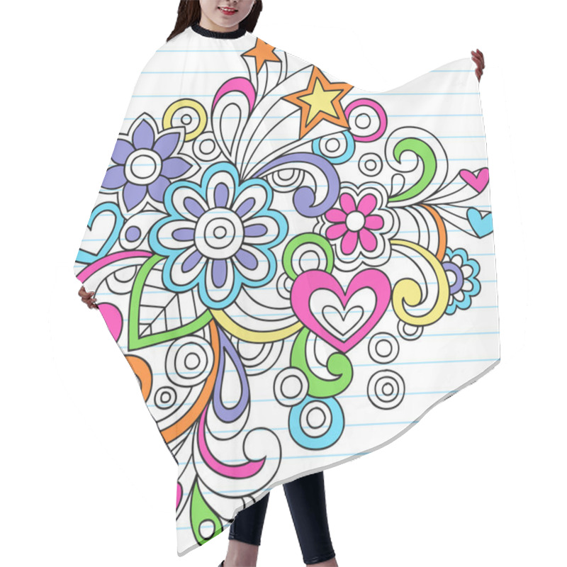 Personality  Hand-Drawn Abstract Psychedelic Notebook Doodles Hair Cutting Cape