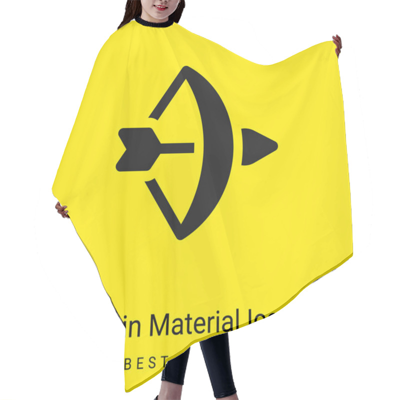 Personality  Bow And Arrow Minimal Bright Yellow Material Icon Hair Cutting Cape