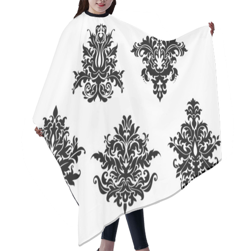 Personality  Floral Damask Patterns Set Hair Cutting Cape