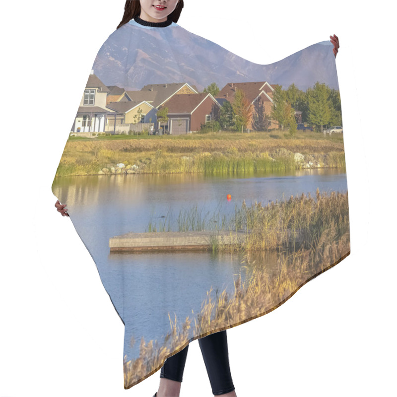 Personality  Lakeside View Of Oquirrh Lake In Daybreak Utah Hair Cutting Cape