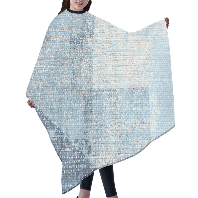 Personality  Textured Background Of Pastel Blue Painted Canvas, Top View Hair Cutting Cape