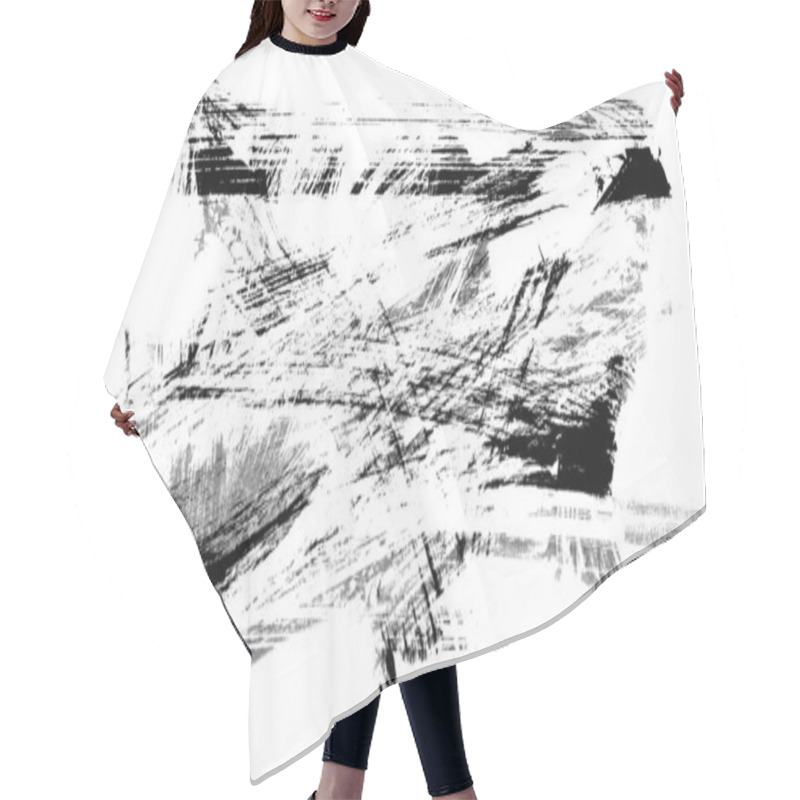 Personality  Black Brush Stroke And Texture. Grunge Vector Abstract Hand - Painted Element. Underline And Border Design. Hair Cutting Cape