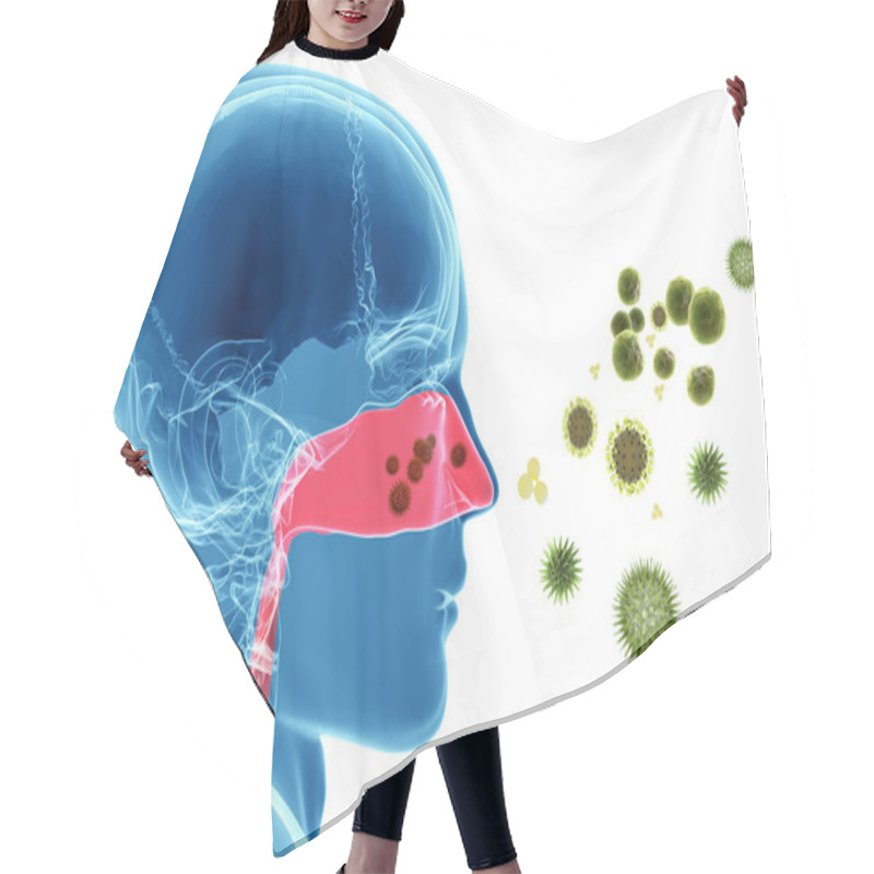 Personality  Pollen Allergy. Hay Fever Hair Cutting Cape