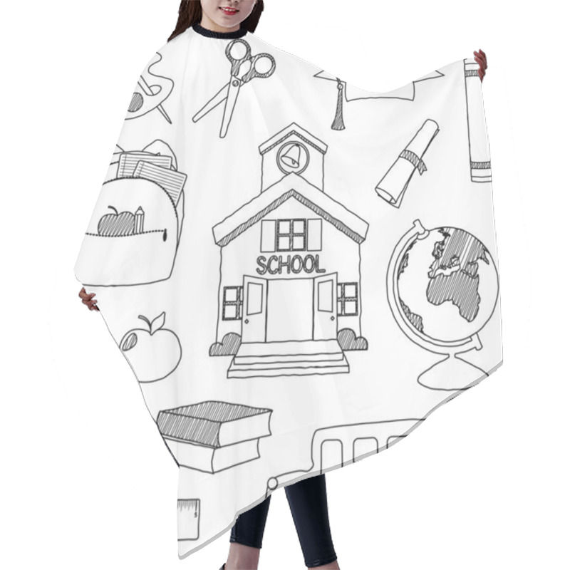 Personality  Vector Set Of Hand Drawn Doodle School Vectors Hair Cutting Cape