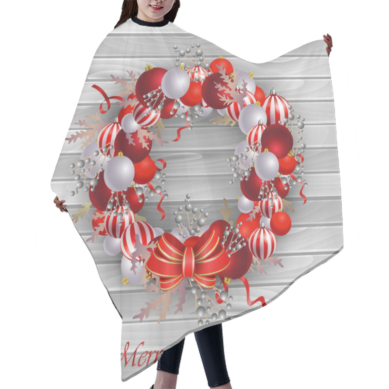 Personality  Christmas Decoration On Wooden Wall Hair Cutting Cape