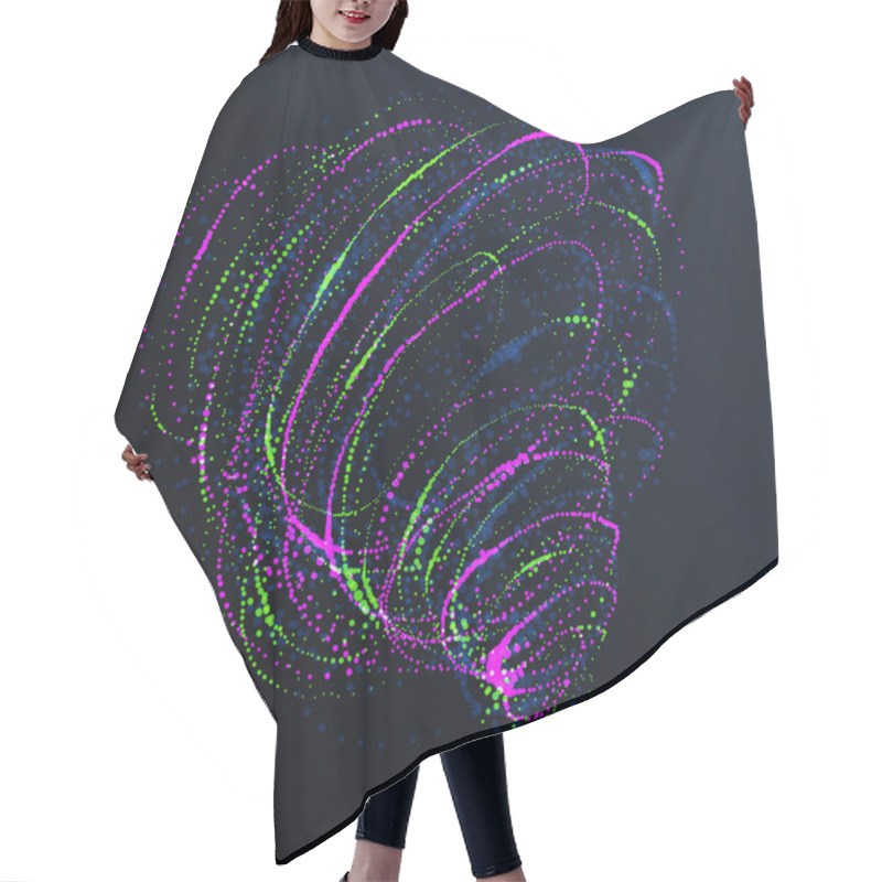 Personality  Dotted Particle Whirl Flowing Vector Abstract Background, Life F Hair Cutting Cape