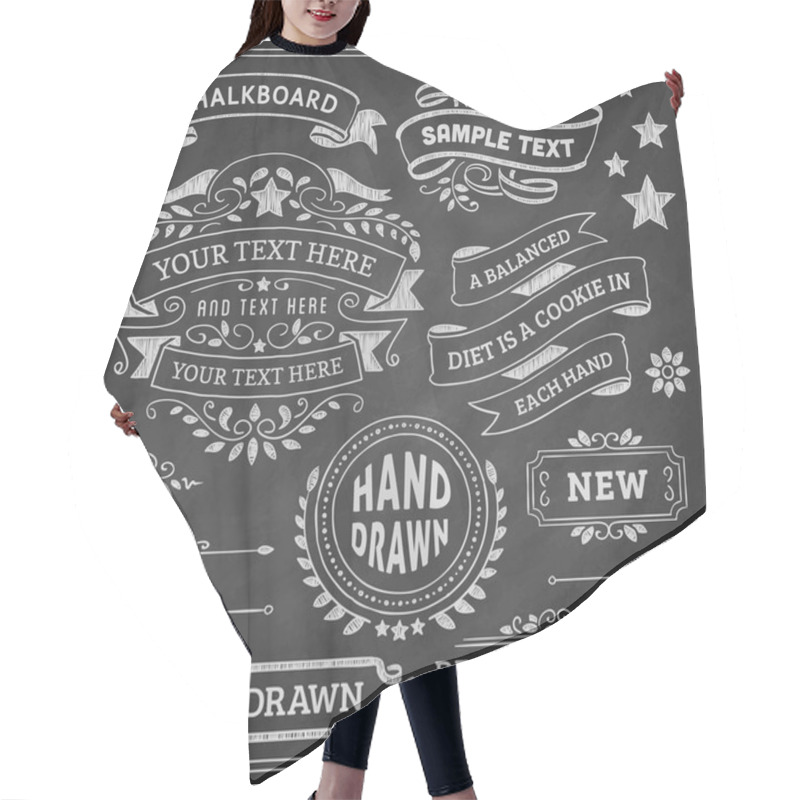 Personality  Chalkboard Design Elements Hair Cutting Cape