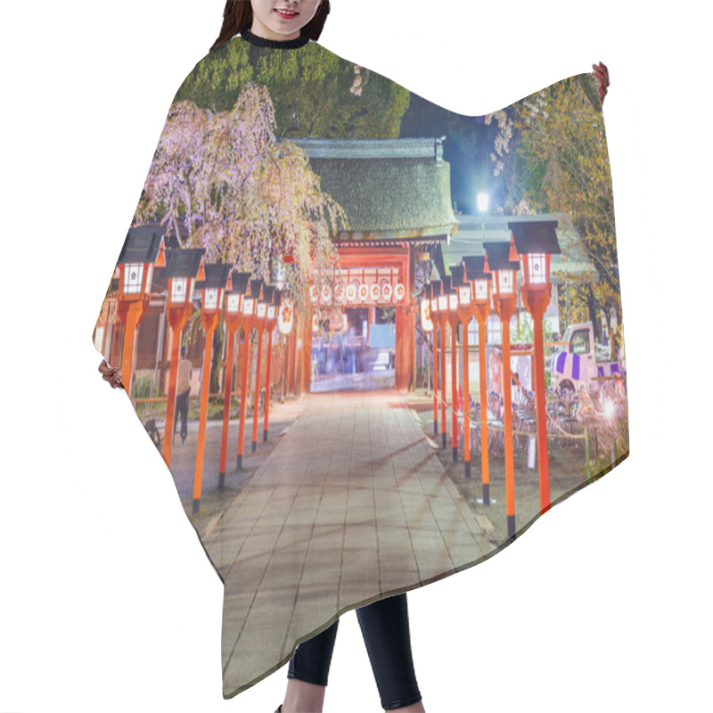 Personality  Kyoto, Japan Entrance To Hirano Shrine At Night During Cherry Blossom Season. Hair Cutting Cape