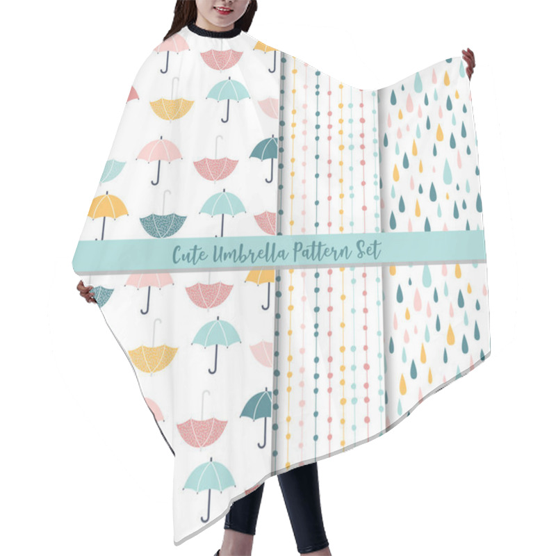 Personality  Cute Umbrella Pattern Set. Seamless Designs For Background, Wallpaper And Fabric. Hair Cutting Cape