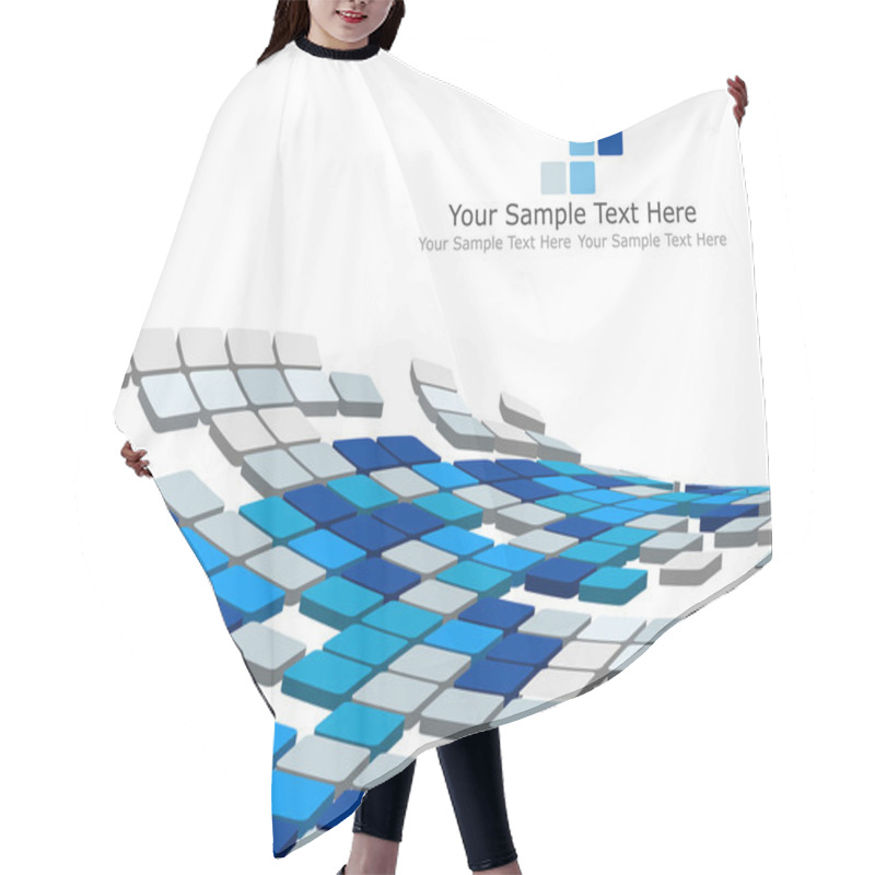 Personality  3d Checked Background Hair Cutting Cape