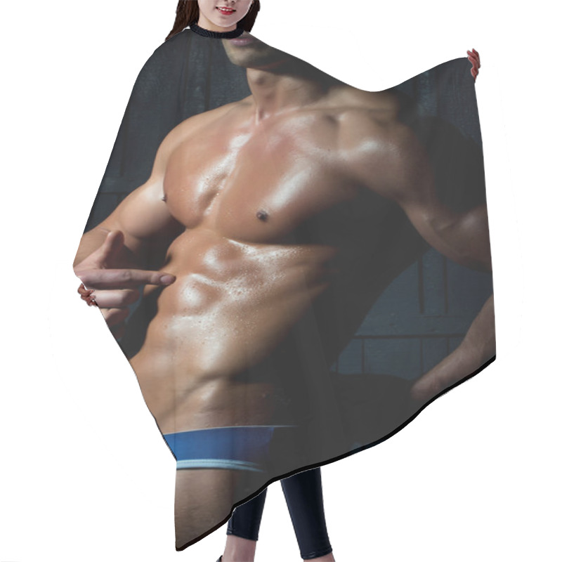 Personality  One Attractive Naked Sexy Guy Hair Cutting Cape