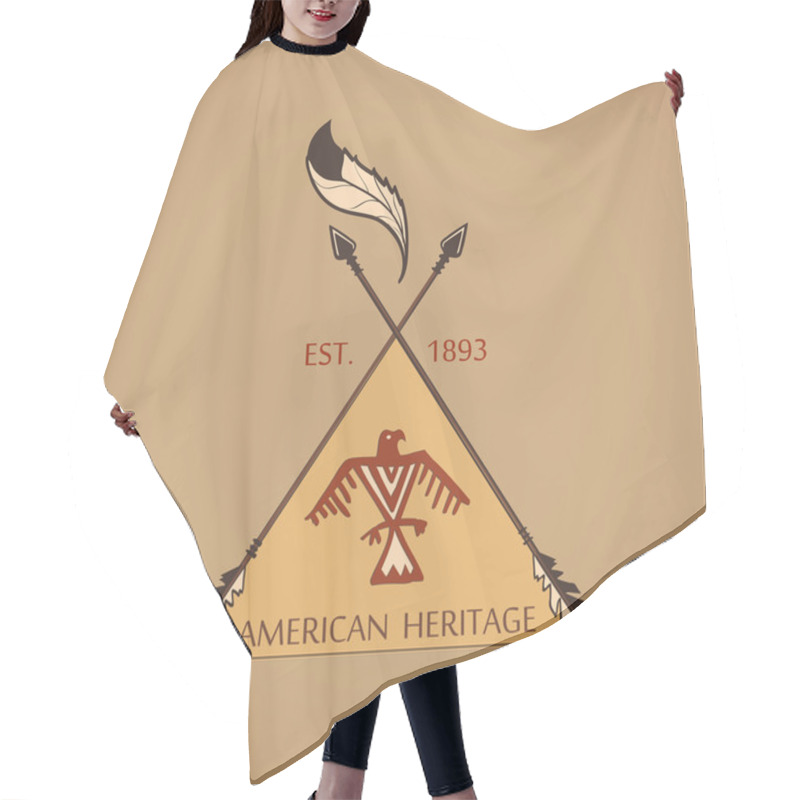 Personality  American Indian Emblems And Labels Hair Cutting Cape