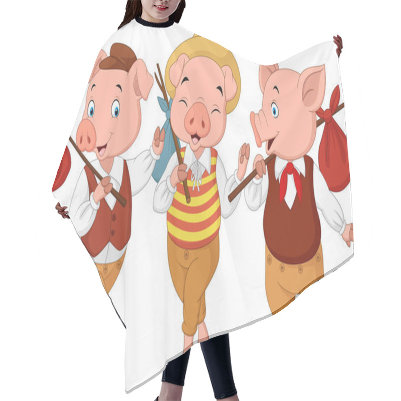 Personality  Cartoon Three Little Pigs Hair Cutting Cape