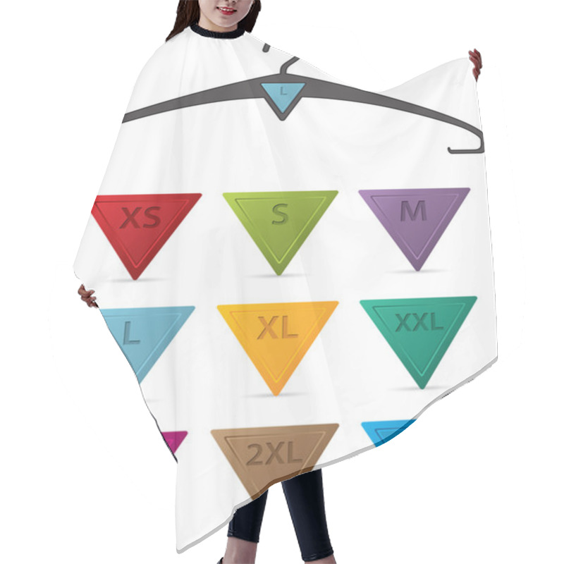 Personality  Cloth Hanger With Interchangeable Size Buttons Hair Cutting Cape