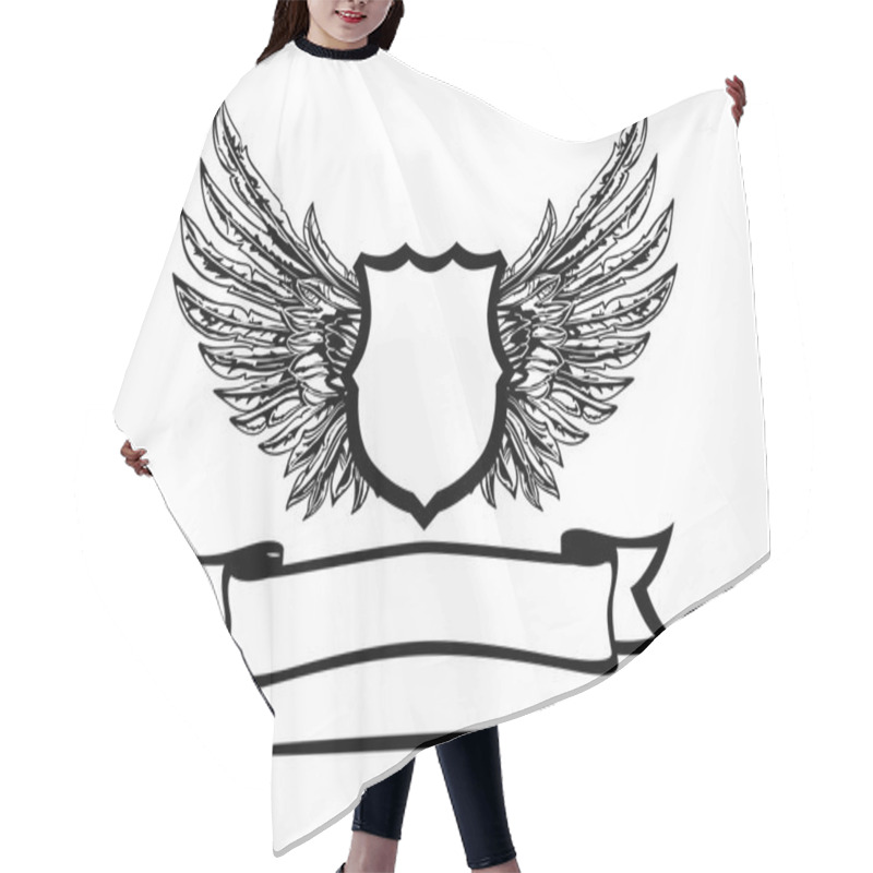 Personality   Badge With Wings Hair Cutting Cape