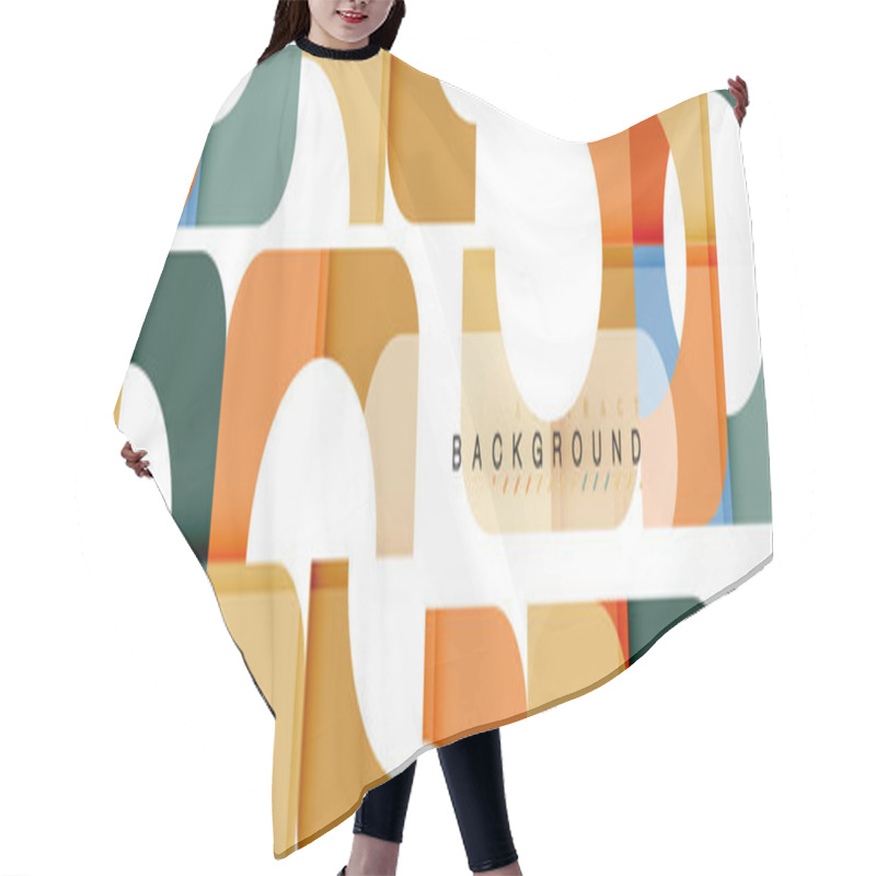 Personality  Geometric Squares Abstract Banner. Vector Illustration For Business Brochure Or Flyer, Presentation And Web Design Layout Hair Cutting Cape