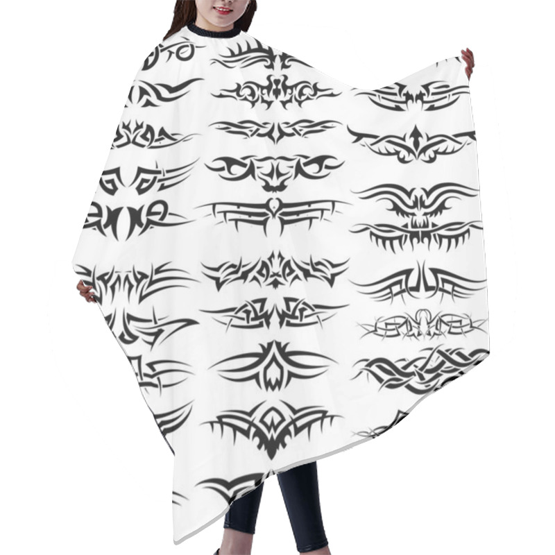 Personality  Tattoos Set Hair Cutting Cape