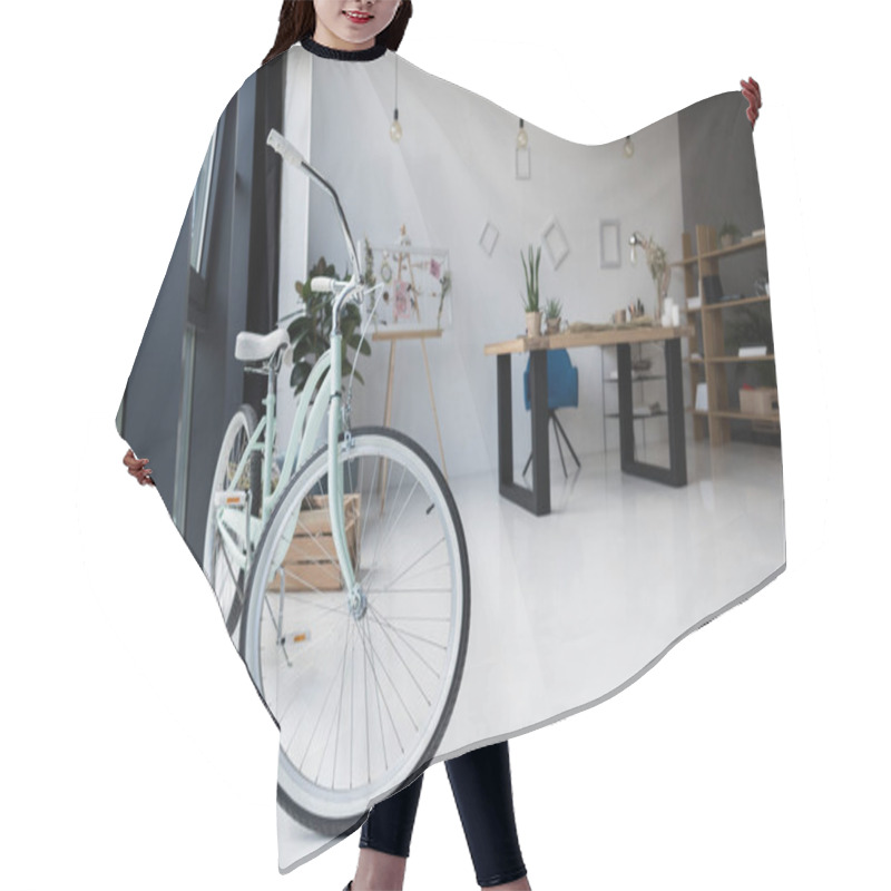 Personality  Bicycle In Creative Office   Hair Cutting Cape