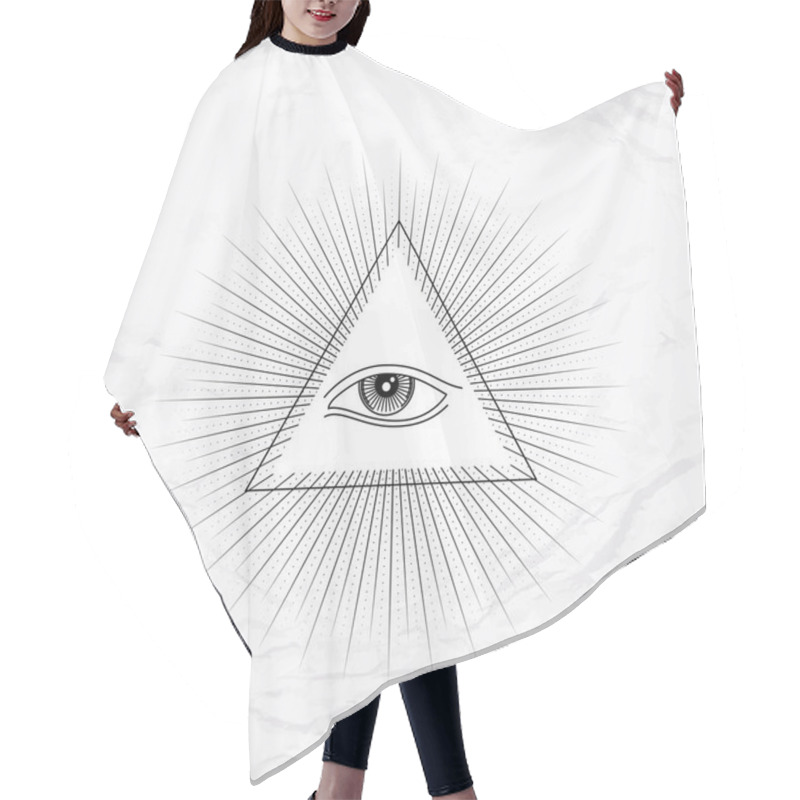 Personality  Trinagle With Eye Hair Cutting Cape