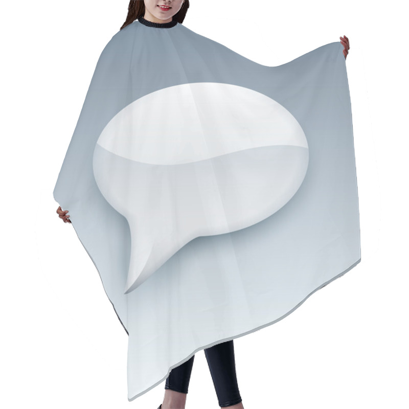 Personality  Speech Bubble Vector Illustration  Hair Cutting Cape