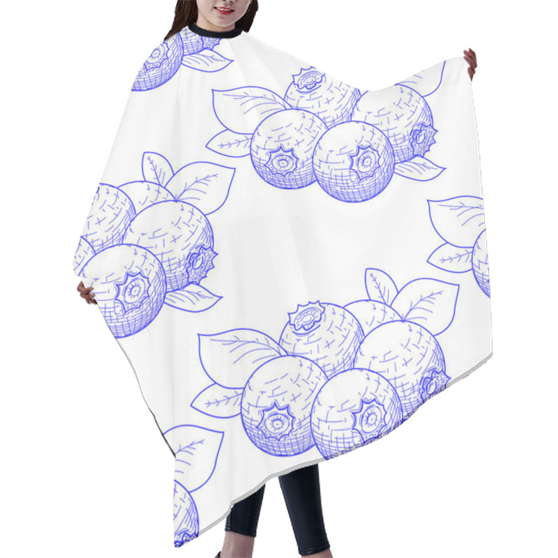 Personality  Nice Template With A Picture Of A Blueberry Hair Cutting Cape