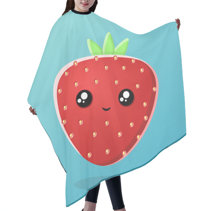 Personality  Cartoon Strawberry Raster Hair Cutting Cape