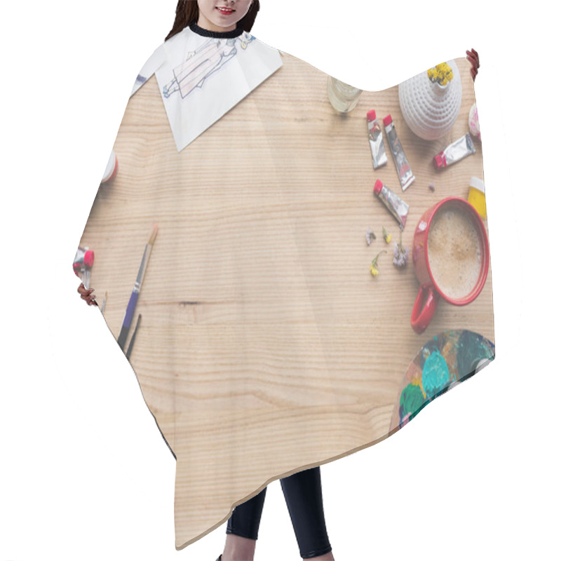 Personality  Painter Working Place Hair Cutting Cape