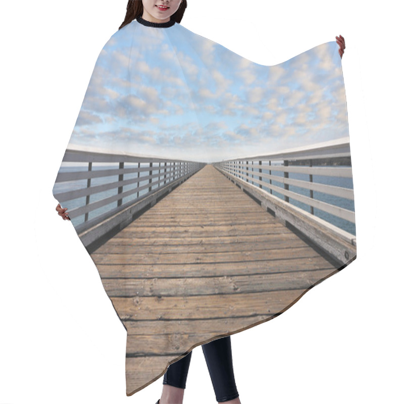 Personality  Wooden Pier With Handrails Hair Cutting Cape