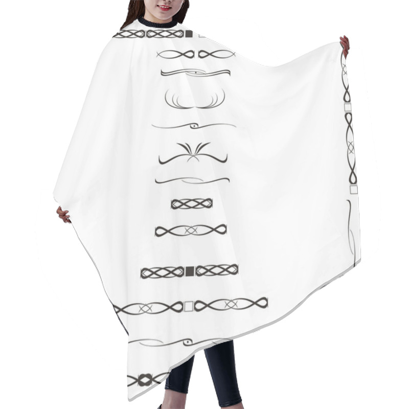 Personality  Abstract Calligraphy Hair Cutting Cape